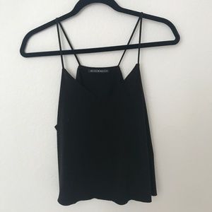 Brandy Melville Black thin strap v neck tank